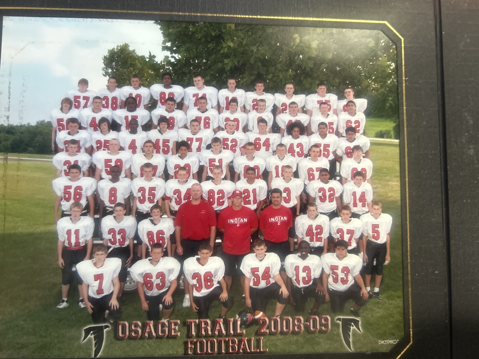 Casey with his football team